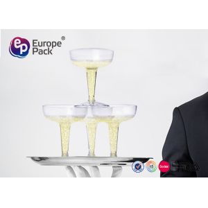 Buy cheap Customised Recyclable Plastic Champagne Goblets , Unbreakable Champagne Glasses from wholesalers
