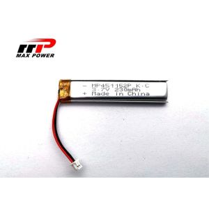 Buy cheap Bluetooth 451152 1C 230mAh 3.7V Lithium Polymer Battery from wholesalers
