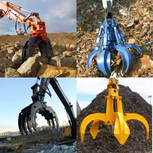 Buy cheap OEM ODM Orange Peel Rotating 20-50 Ton Excavator Rock Grab from wholesalers