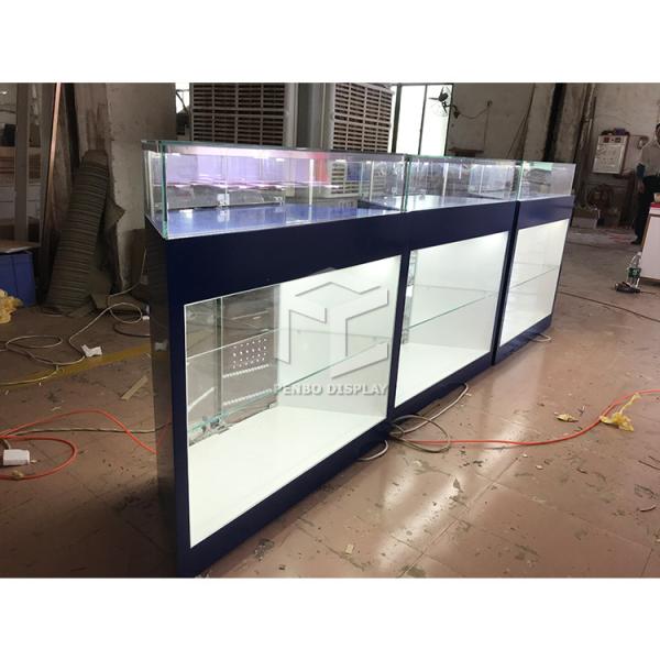 Quality ODM Glass Vapor Shop Furniture Display With T4 LED Lighting for sale