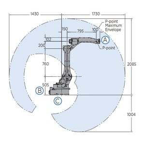 Buy cheap GP25 6 Axis Robot Arm For Material Handing Payload 25kg Reach 1730mm Fast And Accurate Material Handing Robot from wholesalers