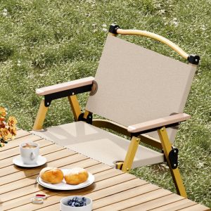 Buy cheap Long Lasting Metal Portable Camping Chair Folding Black Comfortable from wholesalers