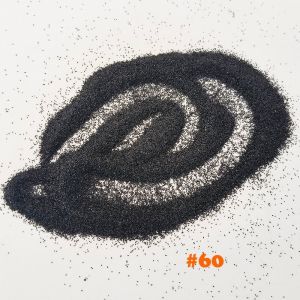 Surface Deburring Abrasive Black Aluminium Oxide Sandblasting Media 60 Mesh