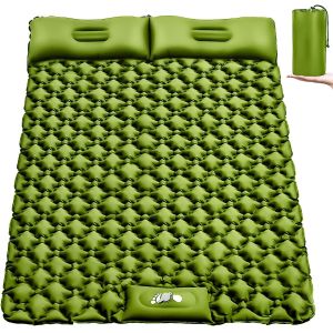 Double Sleeping Pad Camping, Camping Self Inflating 4" Extra-Thick Camping Pad 2