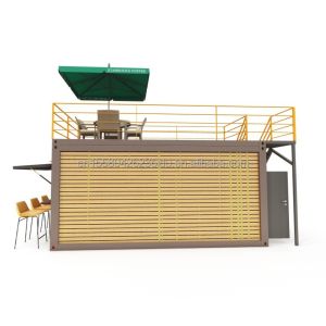 20 Foot Container Coffee Bar Portable Prefabricated Store with Container Design