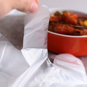 Eco Friendly Disposable Transparent Plastic PE Gloves Anti Fouling