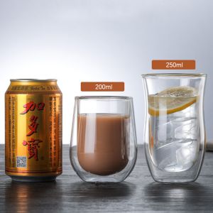 Buy cheap High Borosilicate Pyrex Glass Coffee Cup Customized Design Transparent Color from wholesalers