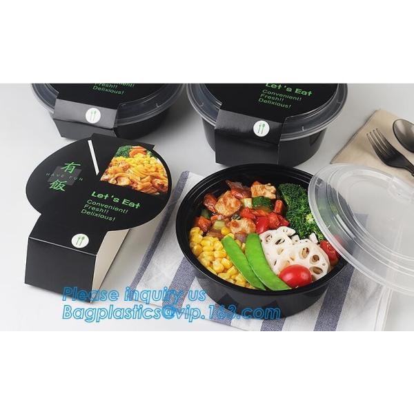 Buy cheap 1000ml Black Disposable Biodegradable Bento Food Noodles Container PP Plastic Microwave Safe Soup Bowl bagplastics bagea from wholesalers