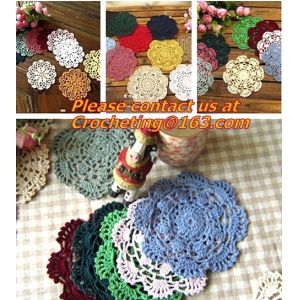 Multi Round Hand Made Crochet doily/placemat coasters/placemat set/shabby chic