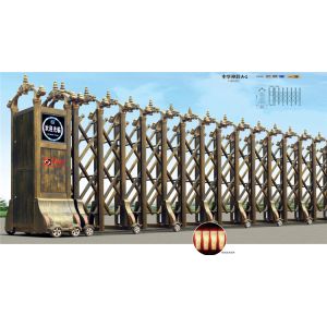 SUS304 Electric Retractable Door Aluminum Folding Factory Gate