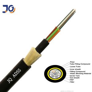 Buy cheap Span 100/200/400m ADSS 12/24/48/96 Cores G652D Outdoor Antenna Self Support ADSS Fiber Optic Cable from wholesalers