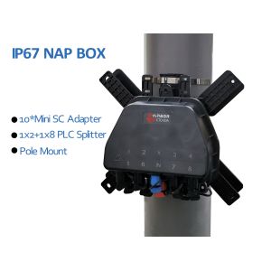 Buy cheap Pole Mount Air Unbalanced NAP 8 out SC/APC CTO 1X8 1X2 Splitter Fiber Optic Box Mini SC from wholesalers
