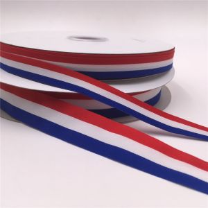 Polyester Custom Logo Print Stripe 1.5 Grosgrain Printed Ribbon