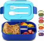 Buy cheap Plastic 4 Compartment Lunch Containers 1300ML Food Safe With Cutlery from wholesalers