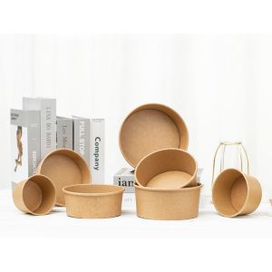 Buy cheap Biodegradable 32oz PLA Kraft Salad Bowls With Lids product