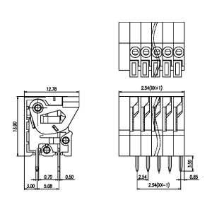 Spring Terminal Block 1789320/F5001-2.54