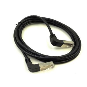 Buy cheap Double UP Angle Ethernet Lan Cable / Cat6 FTP Stp Patch Cord Custom Jacket Material from wholesalers