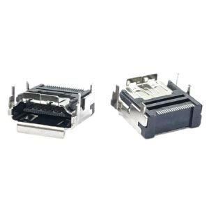 Buy cheap LCP Black Vertical Micro HDMI Socket Connector Type A Digital Interface SMT RA 19Pin from wholesalers
