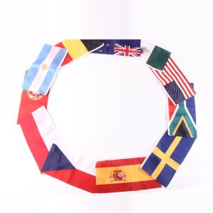 Buy cheap Euro Cup Country Triangle Flag String Bunting Style Silk Printing from wholesalers
