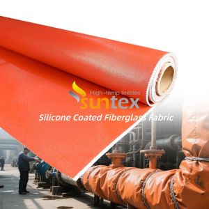 Double Sided Silicone Coated Fiberglass Fabric 800℃ Protective Welding Blanket