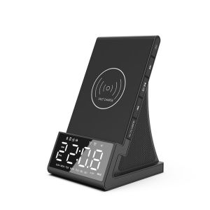 Buy cheap Bluetooth alarm clock speaker with 10W Phone Wireless charging function from wholesalers