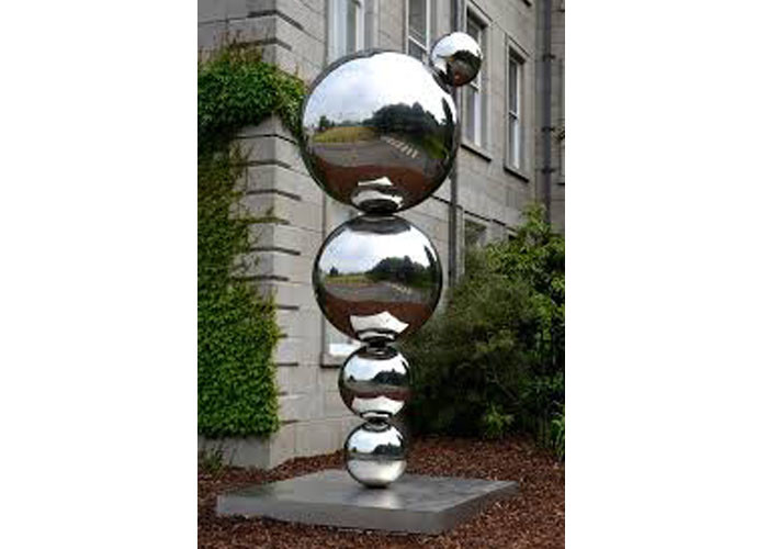 Buy cheap Mirror Polished Stainless Steel Sculpture Modern Ball Sculpture For Outdoor from wholesalers