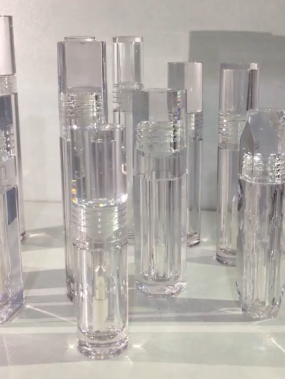 Quality Crystal Clear Empty Lipstick Tubes 6ml Custom Lip Gloss Containers for sale