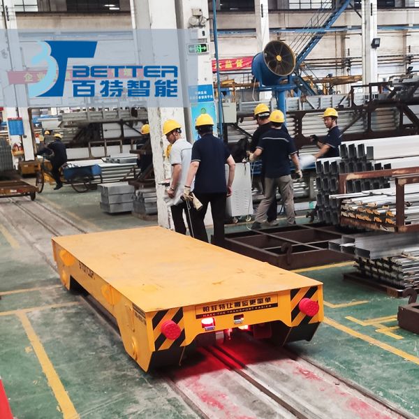 Quality 130ton Steel Beam Motorised Rail Transfer Trolley Fabrication for sale