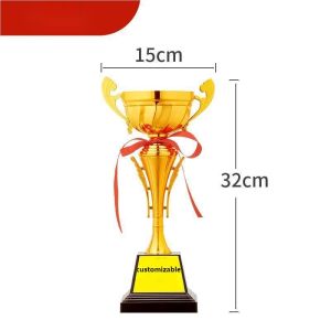Buy cheap Customized Metal Trophy Cup 32cm Hight Tear Resistant from wholesalers