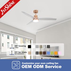52-Inch Ceiling Fan with Transparent Blades & LED Light