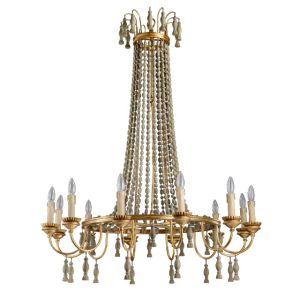 Rustic Elegant chandelier with wooden beads (WH-WI-04)