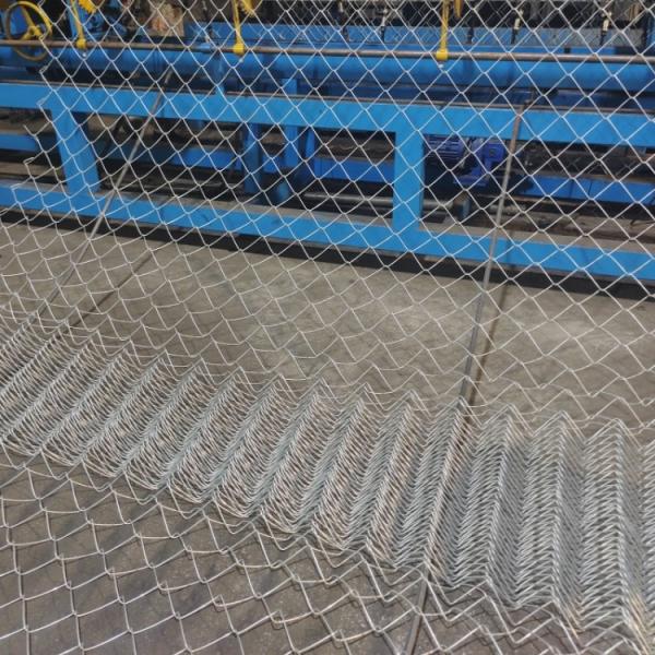 Quality Mesh 120*120mm Commercial Chain Link Fence Silver Metal Panels Round Post for sale