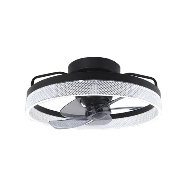 Black Chandelier Bladeless Ceiling Fan Low Noise Ceiling Fan Fandelier