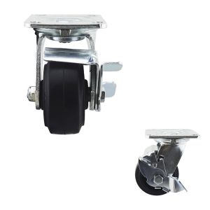 Buy cheap 100mm 396lbs Black Rubber Heavy Duty Casters With Side Lock from wholesalers