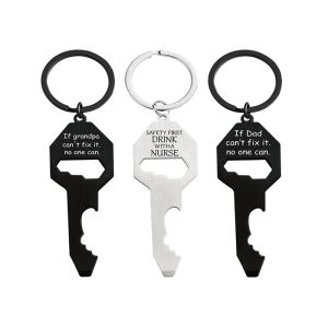 Buy cheap Key chain pendant Multifunctional Bottle opener screwdriver wrench Father's Day Christmas holiday gift key chain from wholesalers
