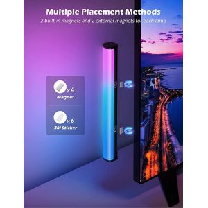 RGB Smart LED Ambient Bar Light App Control For Gaming Table Bedroom