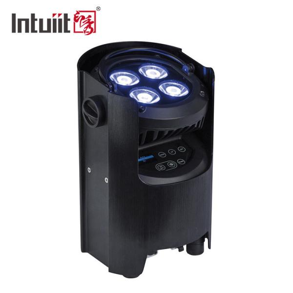 Quality Stage Party Battery Wireless Uplight Par 4x12w RGBWAUV 4 In 1 Dj Par Light IR Remote Wifi Control for sale
