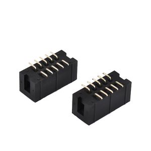 Buy cheap 90 Degree Female Box Header Connector 2.54mm Double Row SMT Surface Mount Pin Header from wholesalers