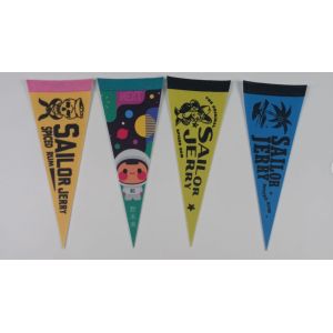 Buy cheap Custom Polyester Waterproof Felt Triangle Banner Silk Screen Printing from wholesalers