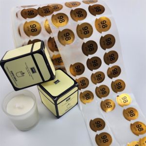 Buy cheap Embossing Custom Aromatherapy Candle Stickers CMYK Personalized Label Printing from wholesalers