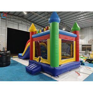 Commcercial Colorful Inflatable Combos Inflatable Bouncy House With Slide Castle