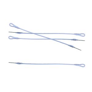 Buy cheap White EAS Tag 17cm Plastic Housing Wire Rope With 1 Ring And 1 Pin product