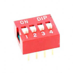Buy cheap Red Dial Switch DS-01 DS-02 DS-03 DS-04 DS-05 DS-06  Bit 2.54mm Flat Dial Code Dial Switch from wholesalers