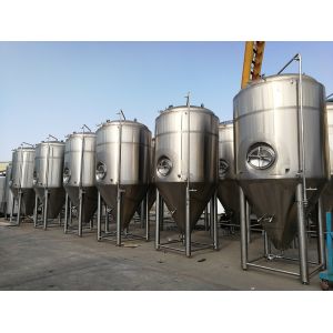 Buy cheap Vertical Jacketed Fermentation Tank Bright Beer Conical Beer Fermenter 3000L from wholesalers