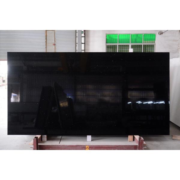 Black NSF Glass Quartz Stone For Kitchen Top