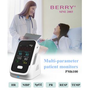 Multi Parameter 1.5kg Patient Monitor with SpO2 Measurement in Multiple