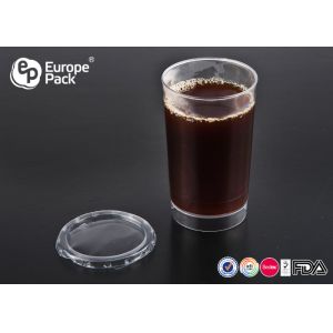 ISO9001 Clear Plastic Disposable Cups With Lids Custom Logo Printed