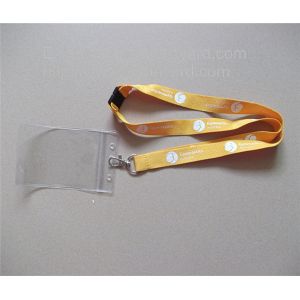 Buy cheap Cheap customized logo printed polyester lanyard with plastic badge sleeve, from wholesalers