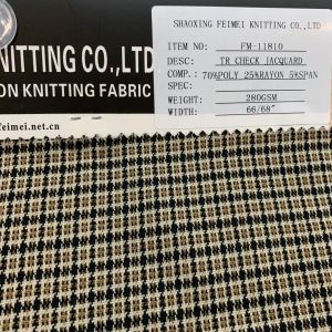 Buy cheap New Design Fancy 70%Poly 25%Rayon 5%Span TR Check Knit Jacquard Fabric for Suits and Apparel and Clothes from wholesalers
