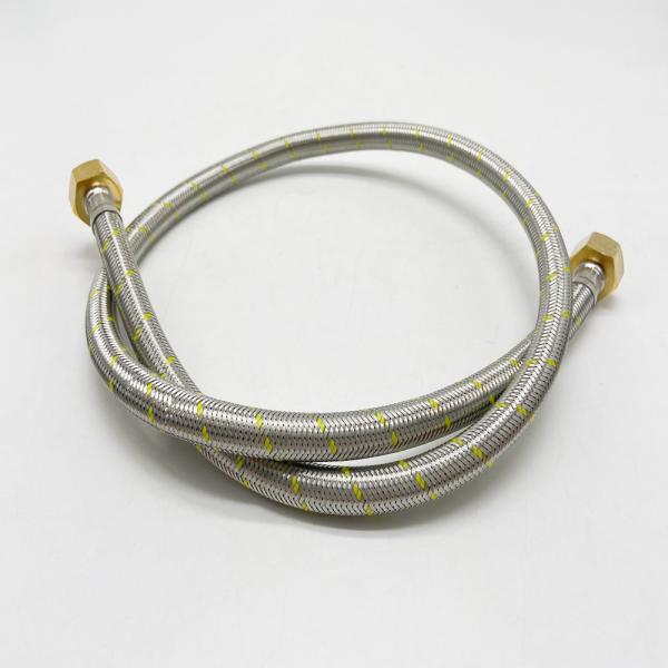 Quality Stainless Steel Wire Braided Rubber Flexible Gas Hose 1/2" HI-HI 60cm 100cm for sale